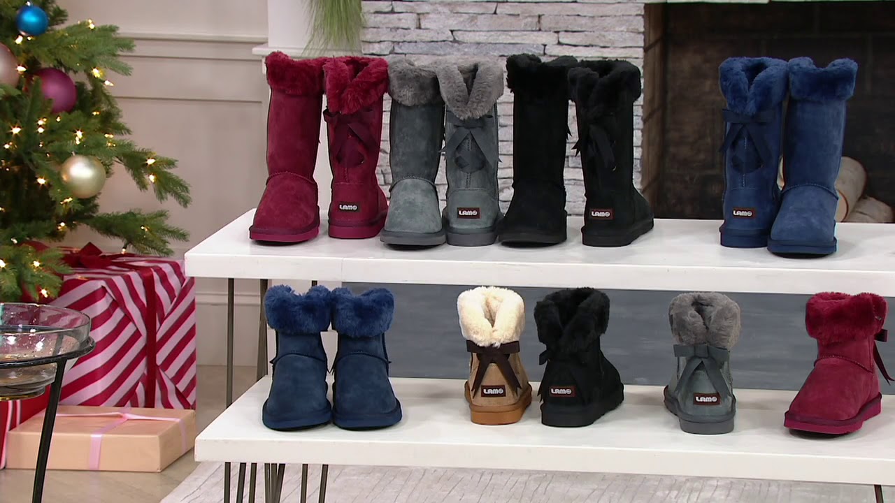 Lamo Water and Stain Resistant Suede Boots Adele on QVC YouTube