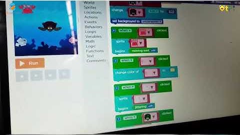 Sprite Lab, Sprite Actions Project by Smera I Learn Coding with QtPi robotics