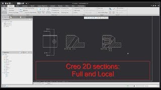 Creo Drawing tutorial: How to create cross sections