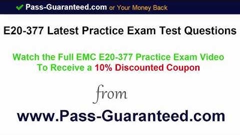 E20-377 - EMC Exam E20-377 Test Questions PDF
