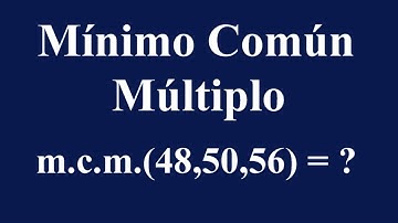 Mínimo Común Múltiplo de 48, 50 y 56