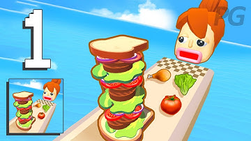 Sandwich Run: Runner Game - Gameplay Walkthrough [Android, iOS Game]