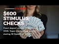 600 stimulus checks are coming