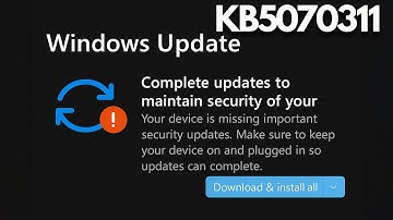 Windows 11 KB5070311 Update Error Could Not Complete Install Update Service Was Shutting Down FIX