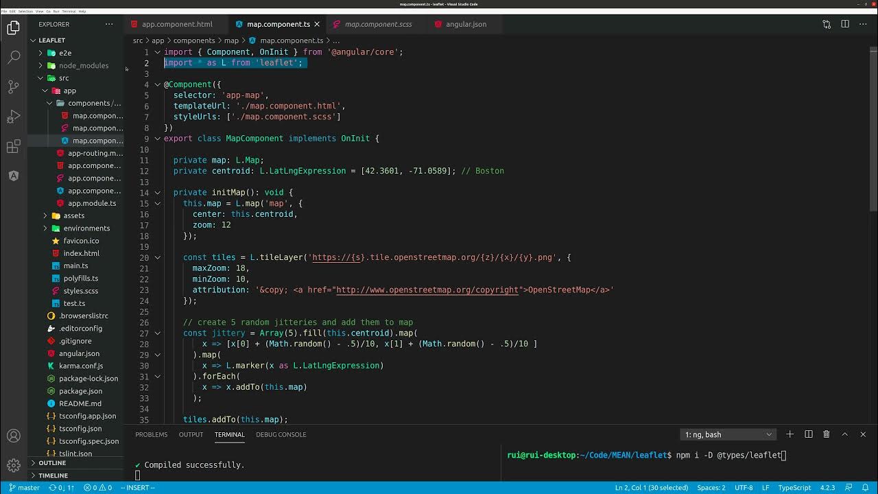 Angular Map using Leaflet and OpenStreetMap - YouTube