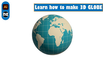 How to make 3D GLOBE in illustrator #3dillustation