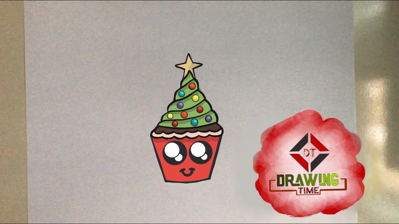 Noel Keki nasıl çizilir How to draw Christmas Cupcakes Как рисовать