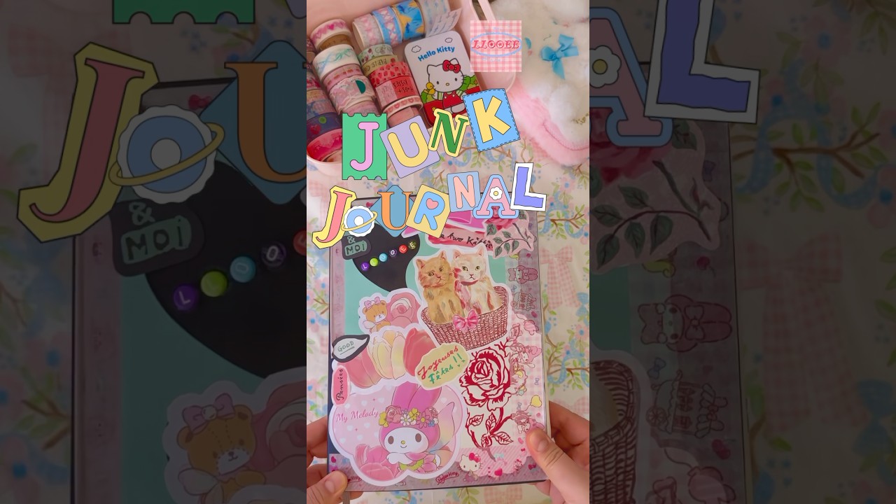 recent junk journal spreads 