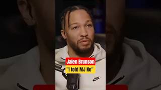 Jalen Brunson told MJ NO?! 🤯 #jalenbrunson #michaeljordan #nyknicks #knicks #nbaclips #fyp