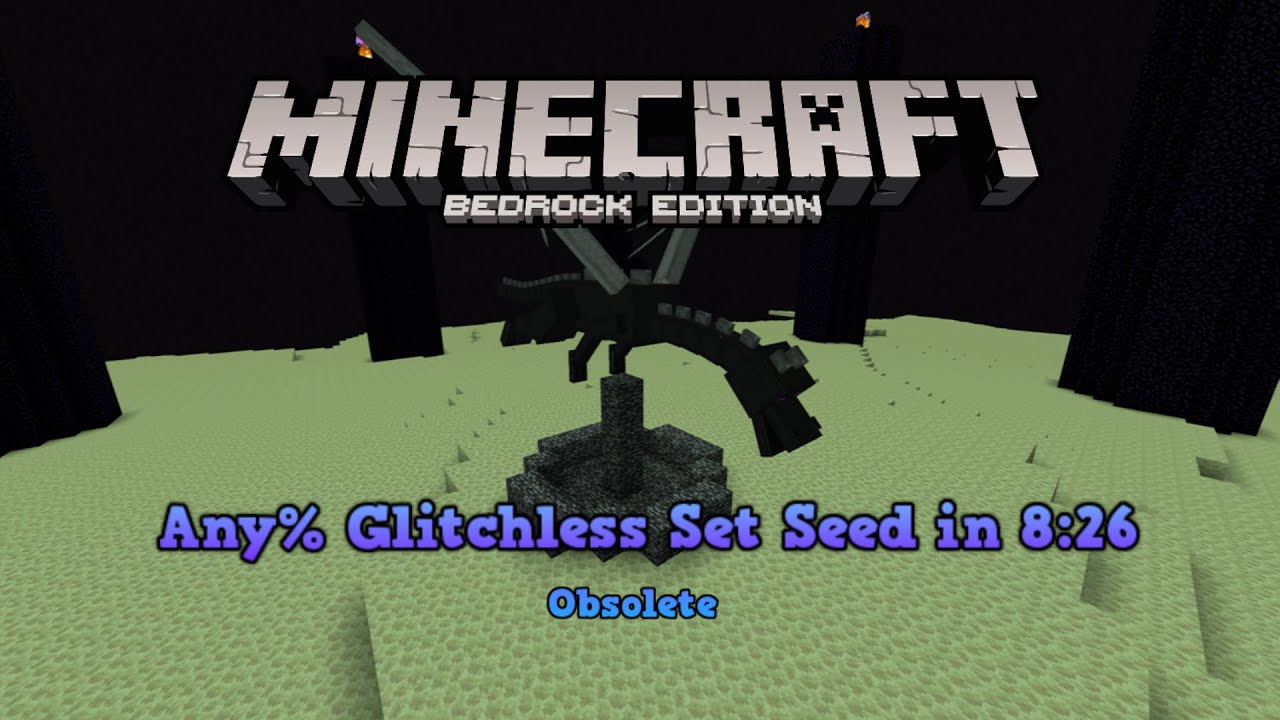 Minecraft Bedrock - Any% Set Seed Glitchless - YouTube
