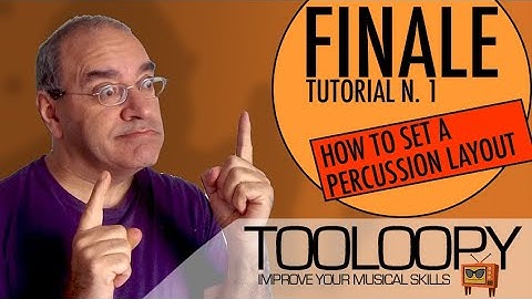 01 How to set a percussion layout - FINALE