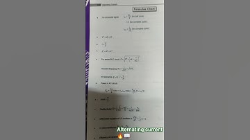 Alternating current formula chart ♥️🔥📑#organised #formula#helpfull
