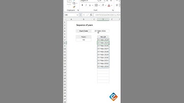 Generate Dates by Year with SEQUENCE and DATE Functions! 📅🔢✨  #spreadsheetskills #exceltips