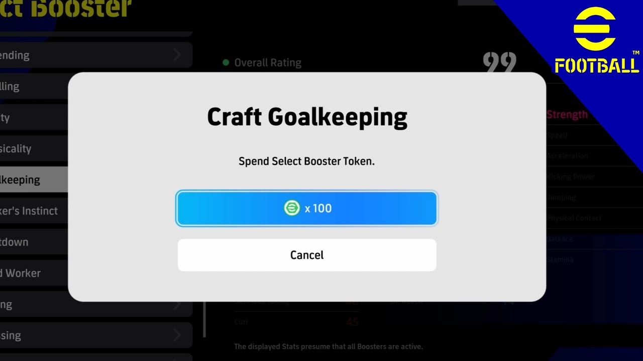 eFootball 2024 How to Craft Boosters Part1 Using Select Booster