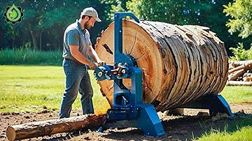 Fastest Automatic Firewood Processing Machine | Dangerous Big Chainsaw Cutting Tree machines #18