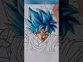 Drawing Goku Awakening The Blue Oozaru #shorts #drawing #satisfying