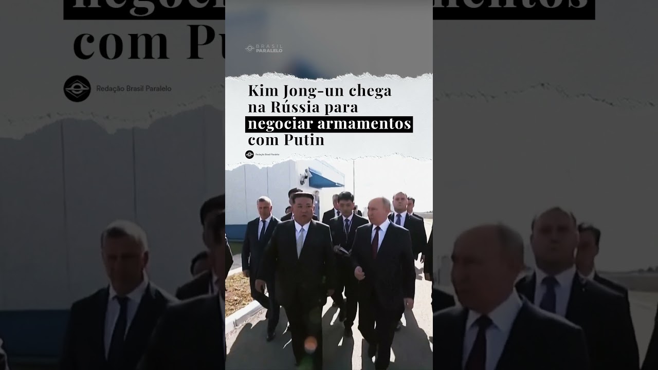 Kim Jong-un chega na Rússia para negociar armamentos com Putin