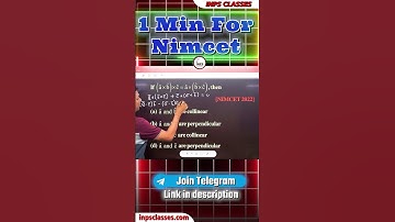 Vectors NIMCET 2021 PYQ