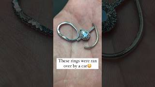 He crushed her wedding rings with a car! #repair