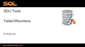 SDU Tools 64 Table of Numbers in SQL Server T-SQL