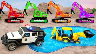 Police Car Rescue Tractor Truck Toys Construction Vehicles Play