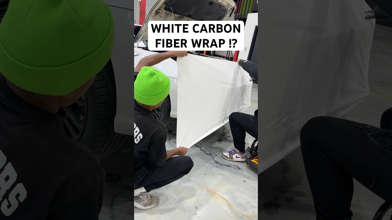 Husband & Wife Gets Matching White Carbon FiberCar Wraps! #carwrap #couples #transformation #cars