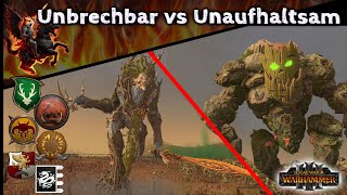 Unbrechbar vs Unaufhaltsam - Baummensch gegen Steinork in Warhammer 3 Multiplayer Hamsterchosen