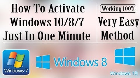 How to Activate Windows 10/8/7 Just In 1 Minute | Very Easy Method | 100% Working