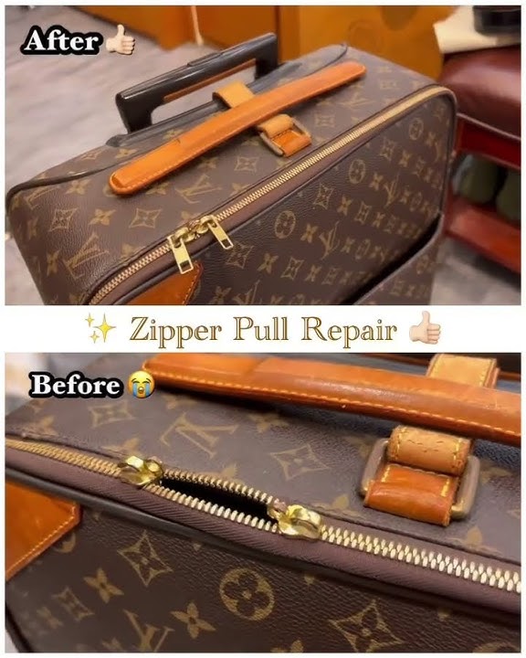 It's very telling how much the quality/ QC/ expertise of LV repair has  dropped when the atelier cannot even replace the pull tab properly… : r/ Louisvuitton