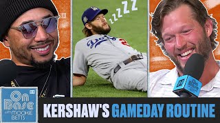 Famous Clayton Kershaw's Pregame Routine Before Every Start | On Base With Mookie Betts Net Worth