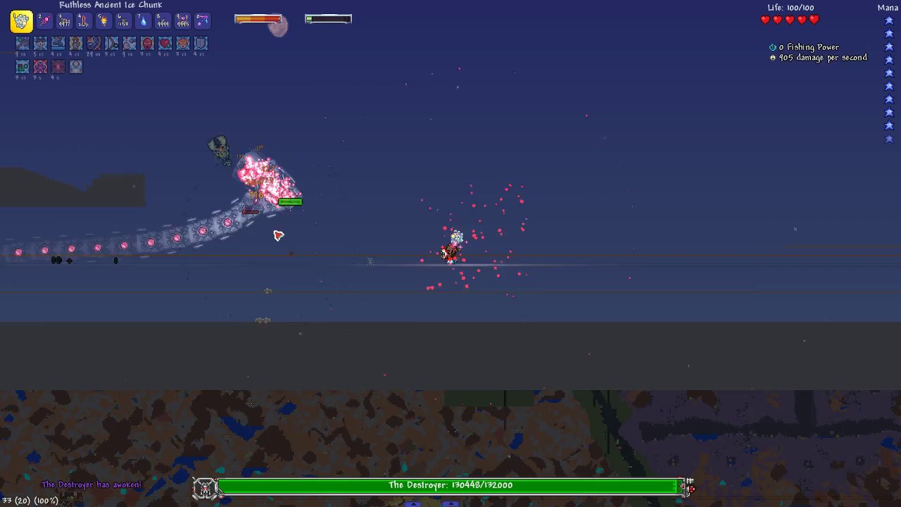 Terraria Calamity: Revengeance Mode Destroyer Nohit - YouTube