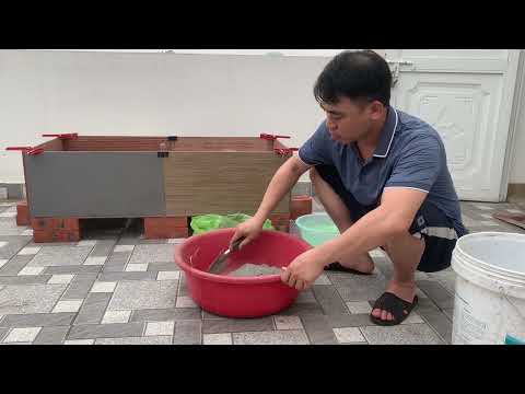 Cách làm chậu trồng rau bằng gạch men đơn giản và dễ làm
