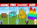 TREASURE BASE HOUSE BUILD CHALLENGE - Minecraft Battle: NOOB vs PRO vs HACKER vs GOD / Animation
