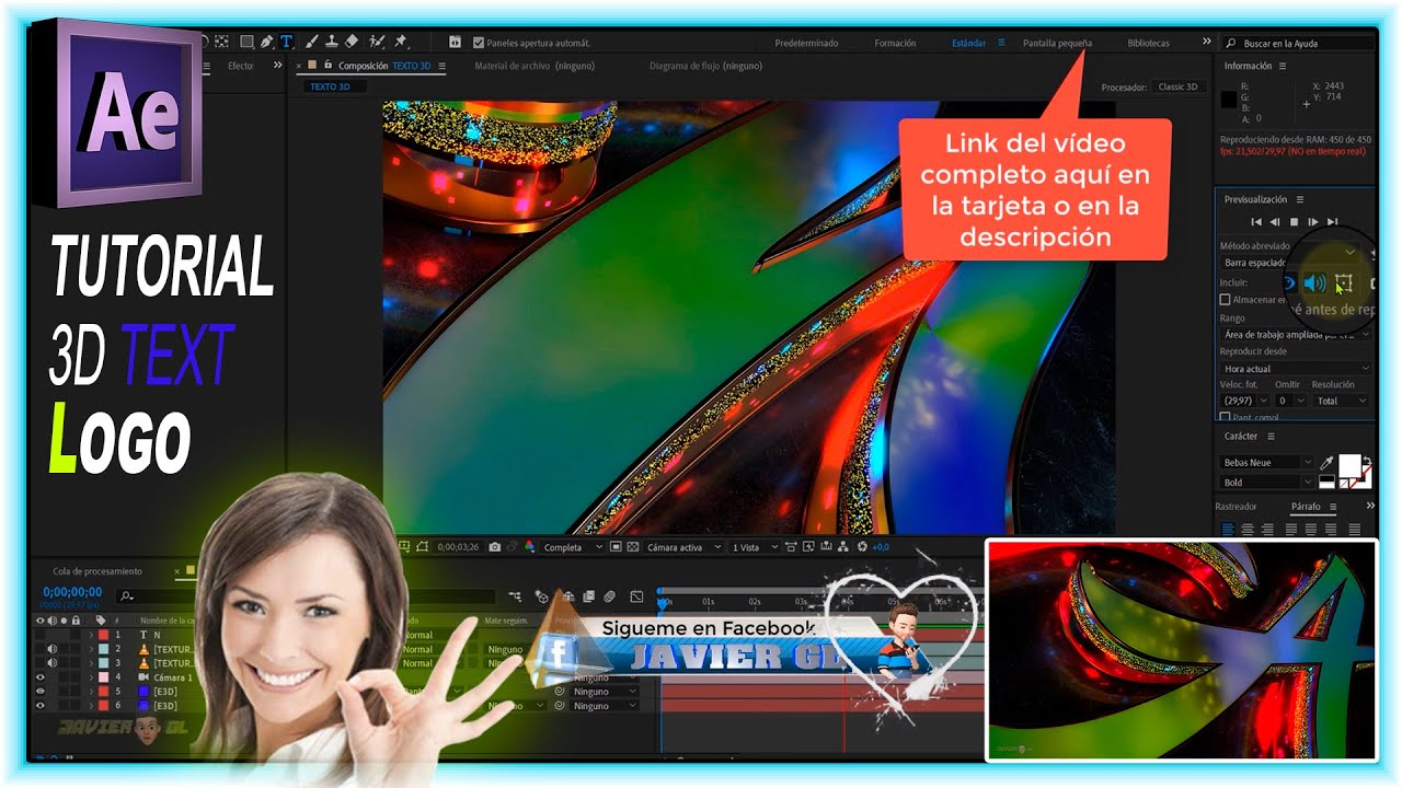 INTRO4# After Effects Tutorial 3D Text Logo Animation 💫𝙀𝙇𝙀𝙈𝙀𝙉𝙏 3𝘿 Link ...