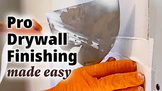Easy way to tape and mud Drywall Flat Joint like a Pro | Fibafuse | DIY
