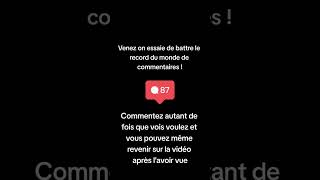 Spammez plein de trucs ! On essaie de battre le record de commentaires sur un short ! (Tiktok)