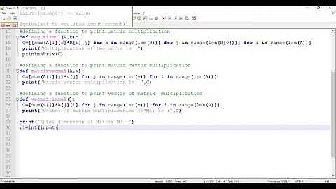 Linear Algebra using Python - Finding vector –matrix multiplication &  matrix-matrix product
