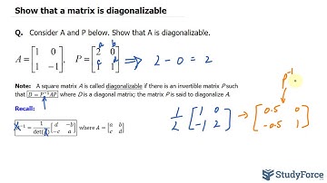 Show that a matrix is diagonalizable
