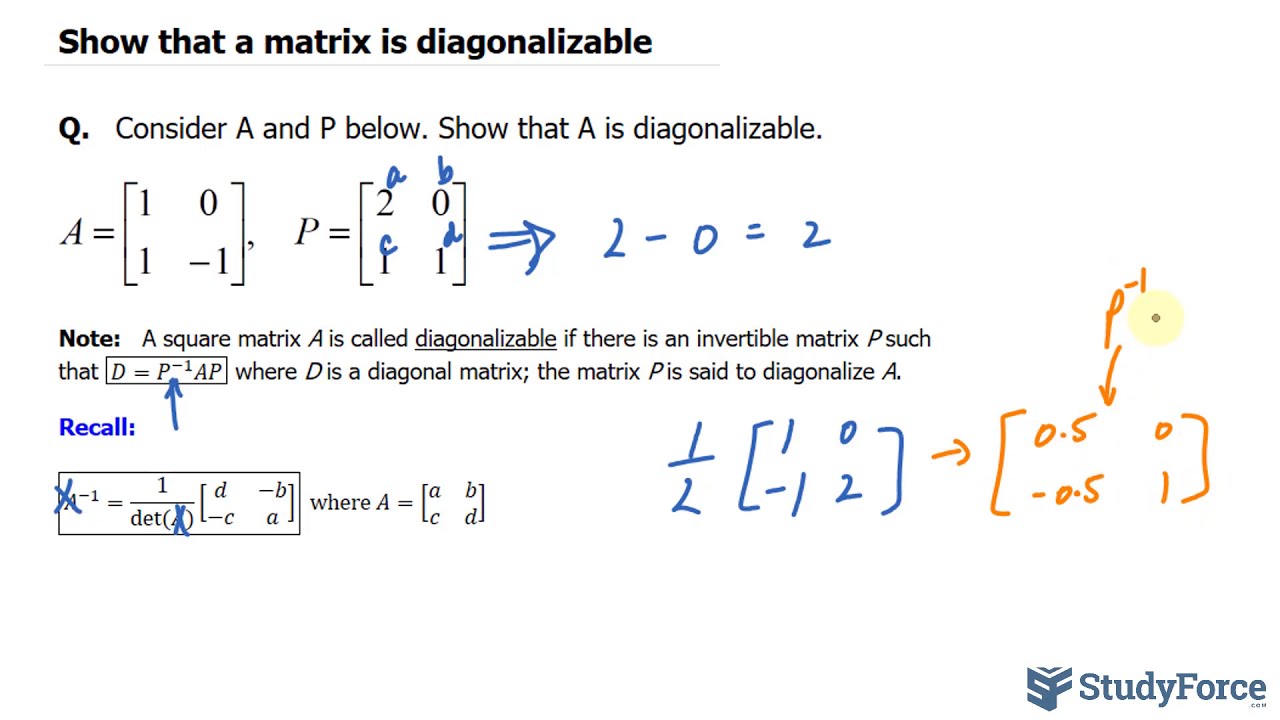 Como saber si una matriz es diagonalizable