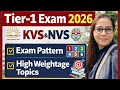 KVS / NVS TIER -1 EXAM PATTERN FOR PRT / TGT / PGT 🔥 || HIGH WEIGHTAGE TOPICS FOR PRT / TGT 🎯