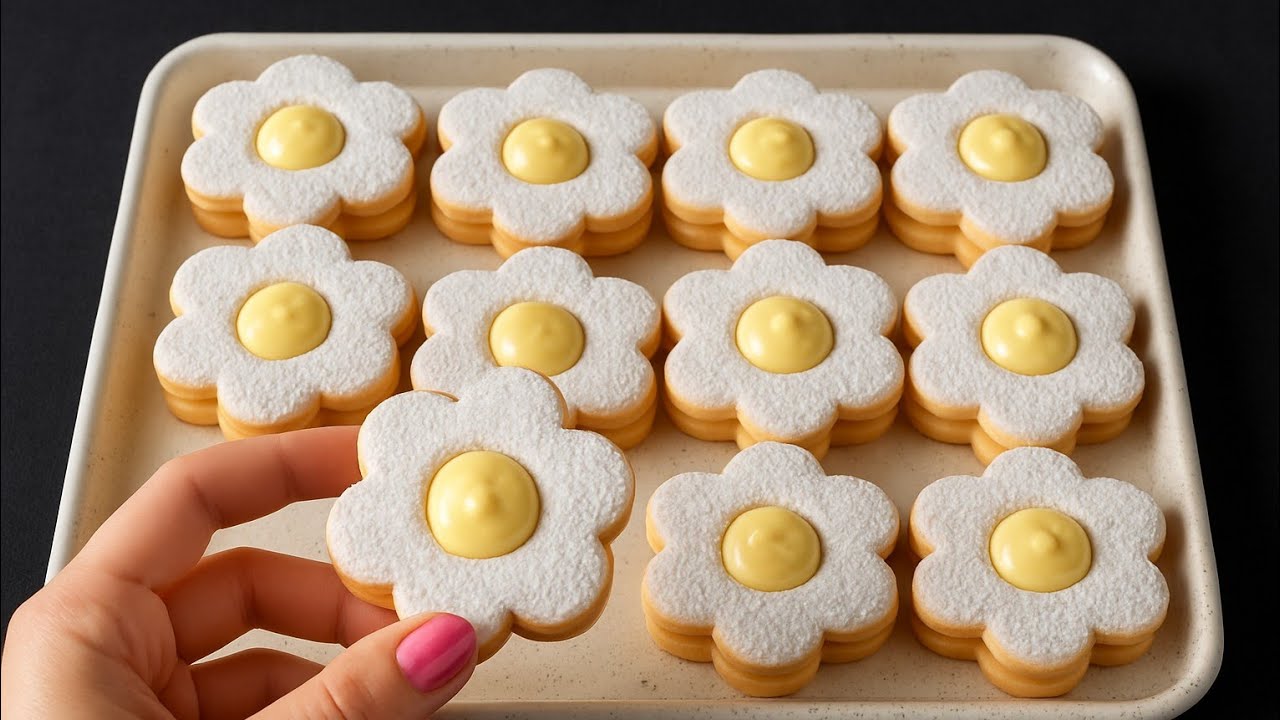 Christmas Butter Cookies 🎄with Creamy Custard Filling 🍪 | Easy & Delicious