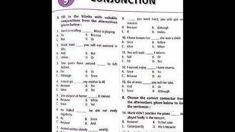 IEO English Olympiad - Conjunctions