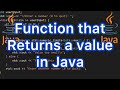 Function that returns a value in Java
