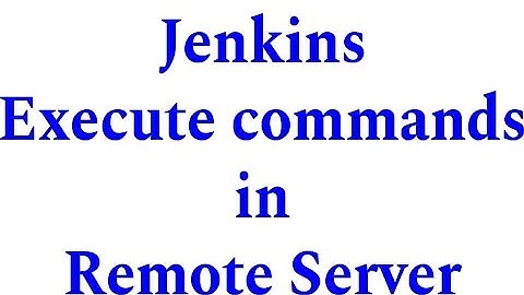 How to execute command | Execute command through Jenkins | Remote Server