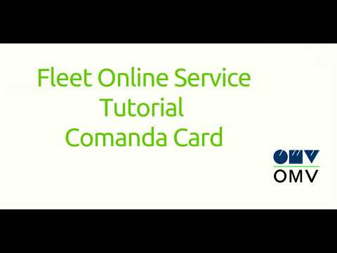 Tutorial Fleet Online Service OMV - Comanda Card