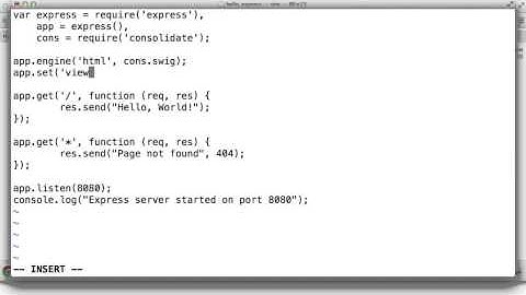 16  Hello World using Express and Swig