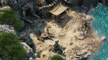 D&D | Rocky Coast Part 4 Grid | Animated Battle Maps