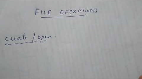 File operations in C