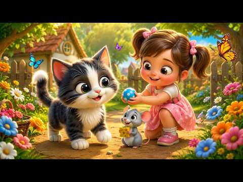 म्याऊँ म्याऊँ बिल्ली करती म्याऊँ l Meow Meow Billi Kerti Meow l Hindi Rhyme Nursery Rhyme