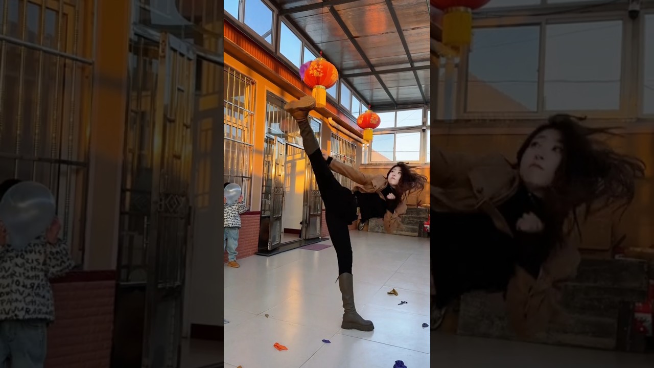 Kick the balloon until it pops 